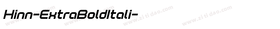 Hinn-ExtraBoldItali字体转换