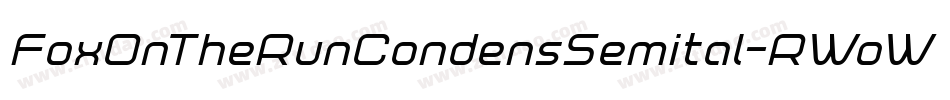 FoxOnTheRunCondensSemital-RWoW字体转换 FoxOnTheRunCondensSemital-RWoW字体转换
