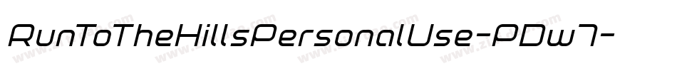 RunToTheHillsPersonalUse-PDw7字体转换