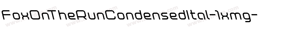 FoxOnTheRunCondensedItal-1xmg字体转换