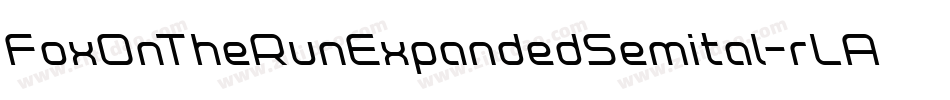 FoxOnTheRunExpandedSemital-rLA7字体转换
