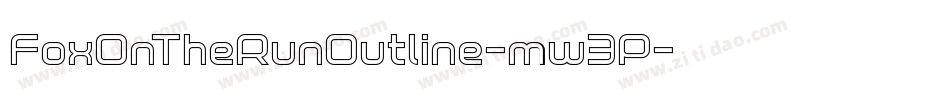 FoxOnTheRunOutline-mw3P字体转换
