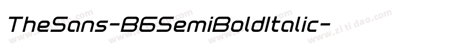 TheSans-B6SemiBoldItalic字体转换