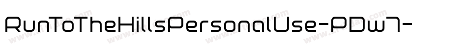 RunToTheHillsPersonalUse-PDw7字体转换
