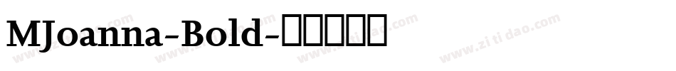 MJoanna-Bold字体转换
