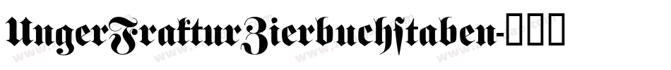 UngerFrakturZierbuchstaben字体转换