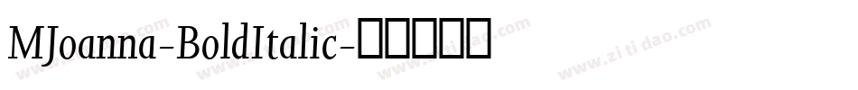 MJoanna-BoldItalic字体转换