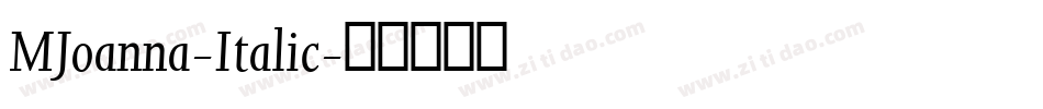 MJoanna-Italic字体转换