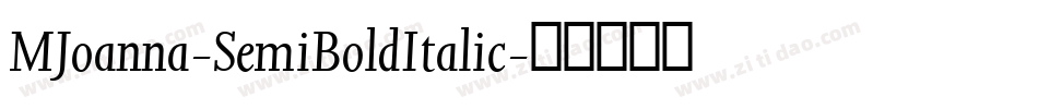 MJoanna-SemiBoldItalic字体转换