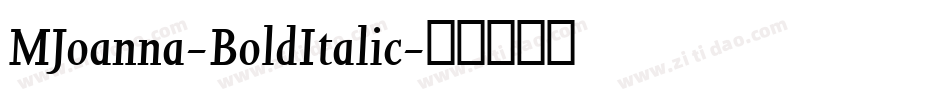 MJoanna-BoldItalic字体转换