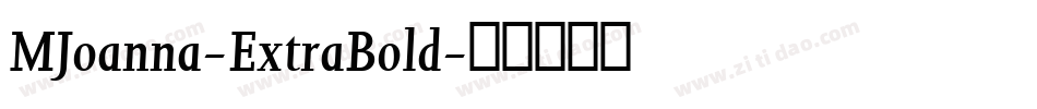 MJoanna-ExtraBold字体转换