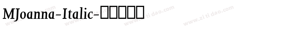 MJoanna-Italic字体转换
