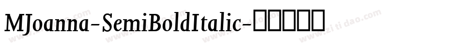MJoanna-SemiBoldItalic字体转换