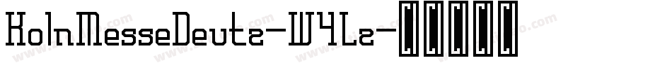 KolnMesseDeutz-W4Lz字体转换