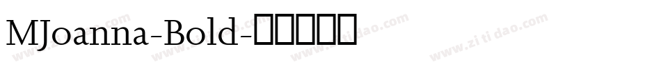 MJoanna-Bold字体转换