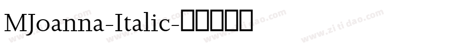 MJoanna-Italic字体转换