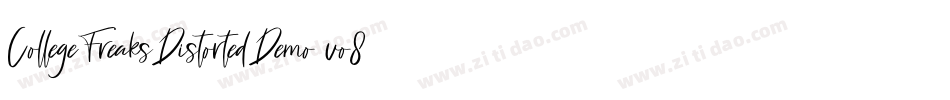 CollegeFreaksDistortedDemo-vo87字体转换