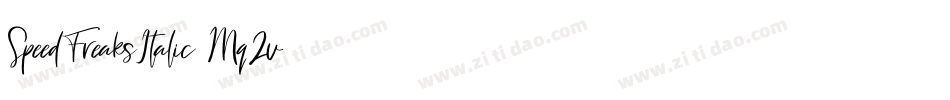 SpeedFreaksItalic-Mq2v字体转换