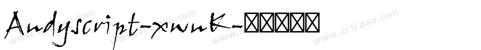 Andyscript-xwnK字体转换