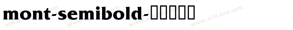 mont-semibold字体转换