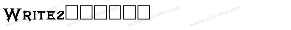 Write2字体转换