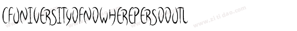 CfUniversityOfNowherePersoOutline-RpqMv字体转换