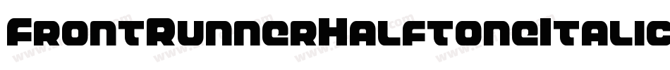 FrontRunnerHalftoneItalic-1xr0字体转换