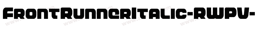 FrontRunnerItalic-RWPV字体转换