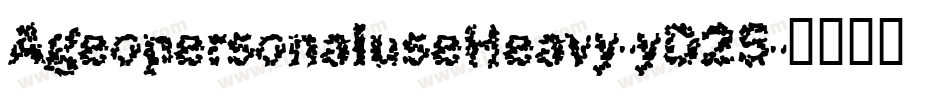 AgeopersonaluseHeavy-yD25字体转换