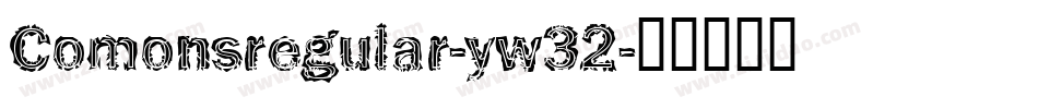 Comonsregular-yw32字体转换