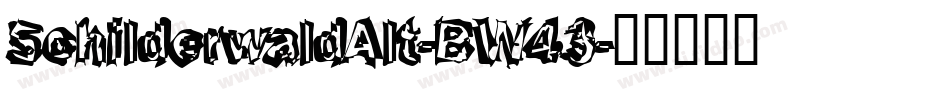 SchilderwaldAlt-BW43字体转换