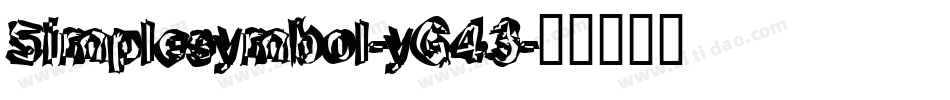 Simplesymbol-yG43字体转换