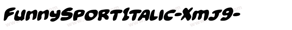 FunnySportItalic-Xmj9字体转换