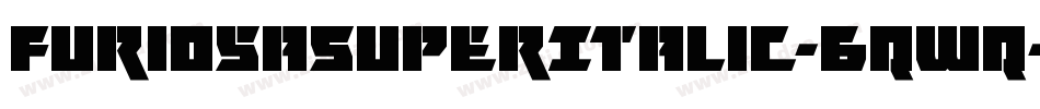 FuriosaSuperItalic-6qWq字体转换