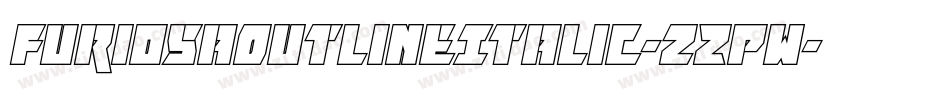 FuriosaOutlineItalic-zZPw字体转换