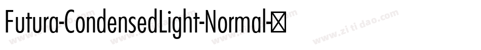 Futura-CondensedLight-Normal字体转换