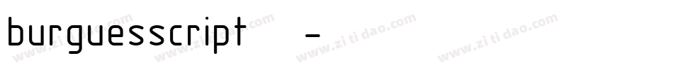 burguesscript转换器字体转换