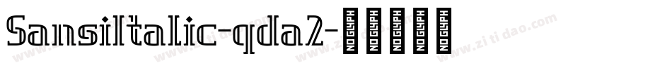 SansiItalic-qda2字体转换
