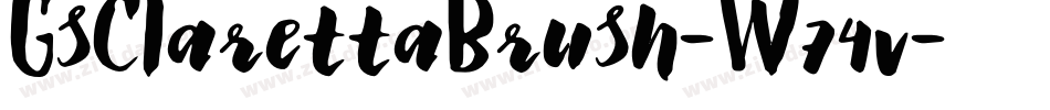 GsClarettaBrush-W74v字体转换