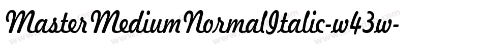MasterMediumNormalItalic-w43w字体转换