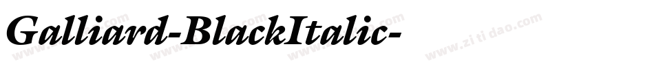 Galliard-BlackItalic字体转换