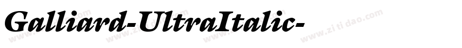 Galliard-UltraItalic字体转换