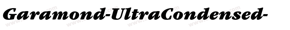 Garamond-UltraCondensed字体转换