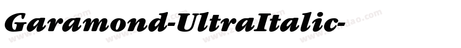 Garamond-UltraItalic字体转换