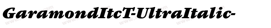 GaramondItcT-UltraItalic字体转换