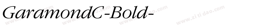 GaramondC-Bold字体转换