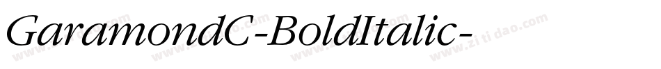 GaramondC-BoldItalic字体转换