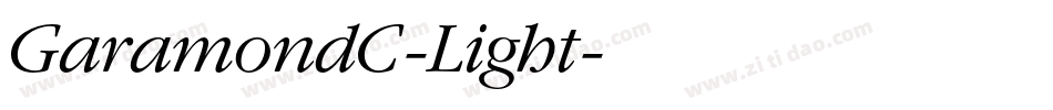 GaramondC-Light字体转换