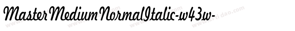 MasterMediumNormalItalic-w43w字体转换