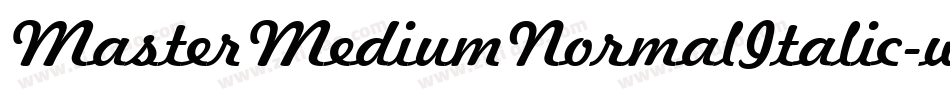 MasterMediumNormalItalic-w43w字体转换
